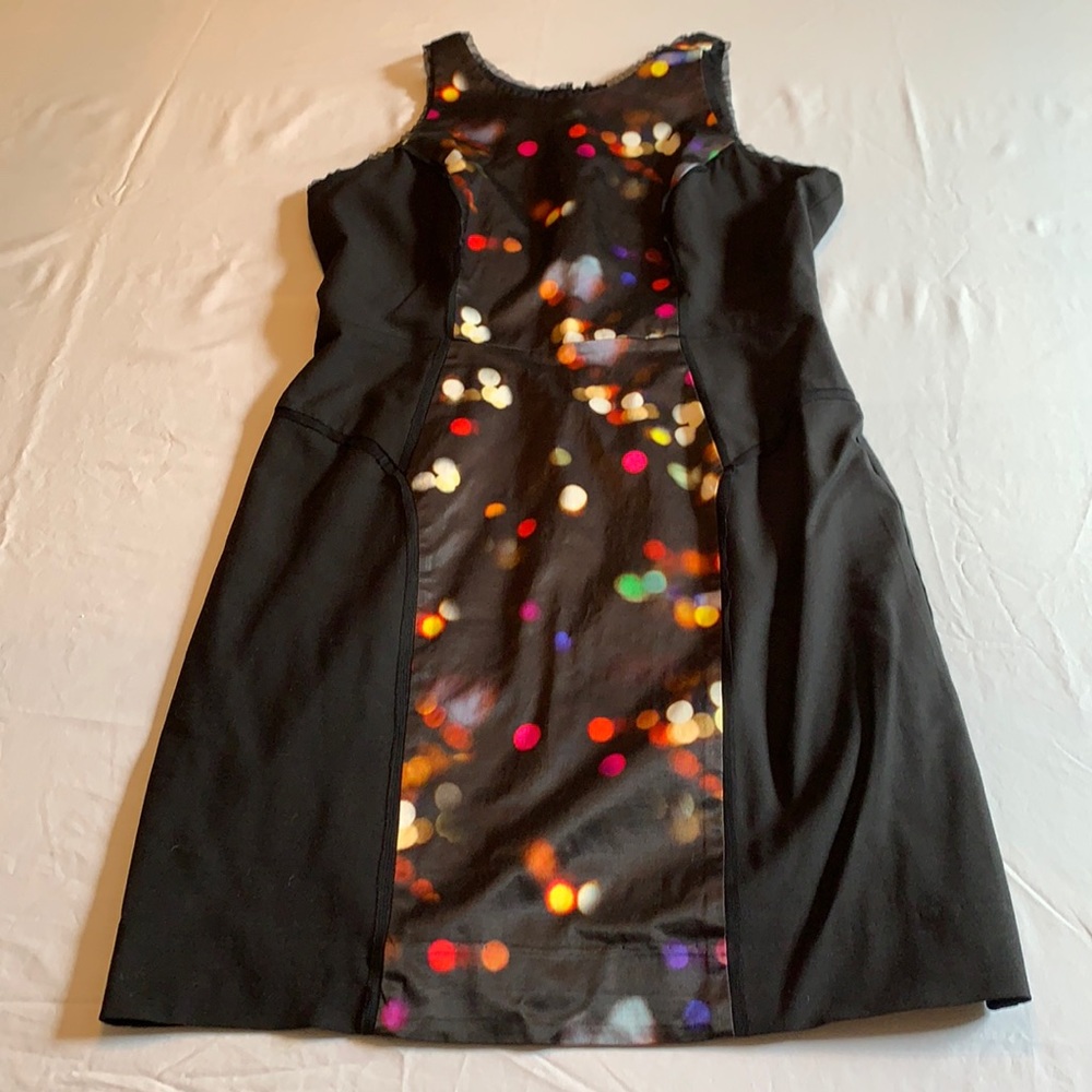 Milly Black with Polka Dots Mini Dress - 6